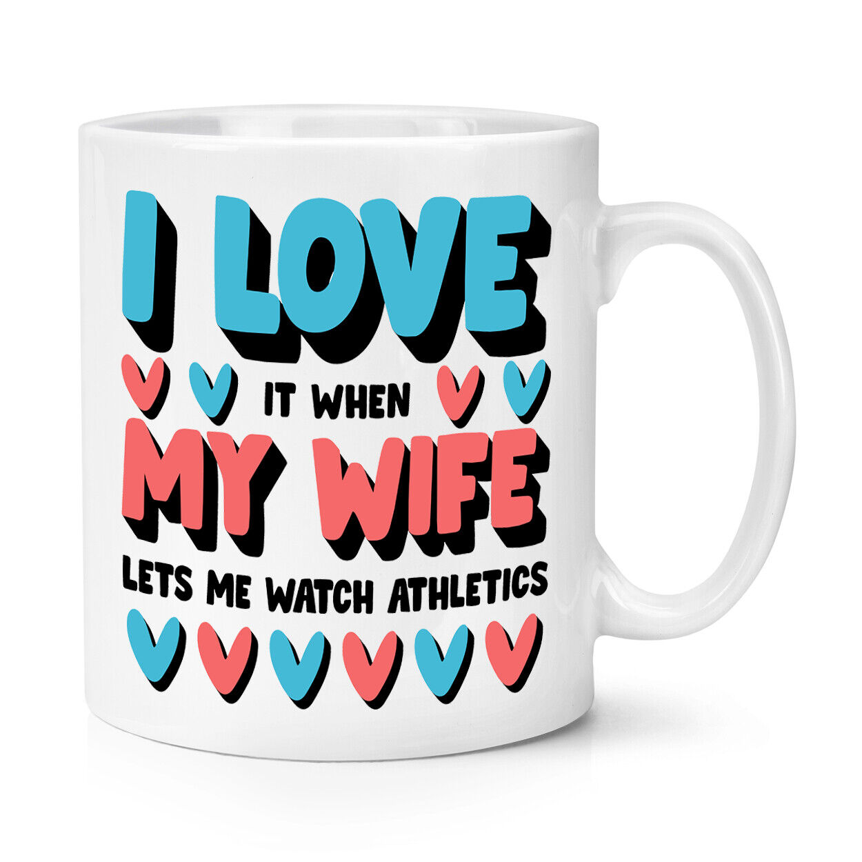 I Love My Wife Atleta 284ml Tazza Valentines Anniversario Sarcasm Divertente