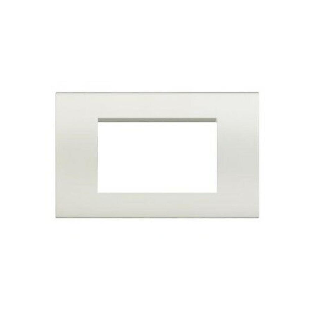 6003-01 PLACCA 3 POSTI FRUTTI BIANCO COMPATIBILE VIMAR /VMR-PLN TECNOPOLIMERO