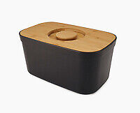 Joseph Joseph Bread Bin Rectangular Black Bamboo Plastic Wood Bamboo 81103