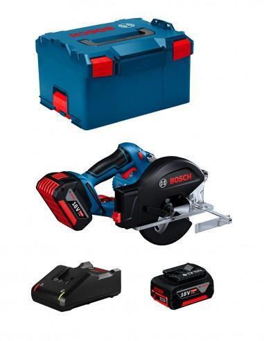 Sega Circolare BOSCH GKM 18V-50 (2 x 5,0 Ah + GAL18V-40 + L-Boxx 238)