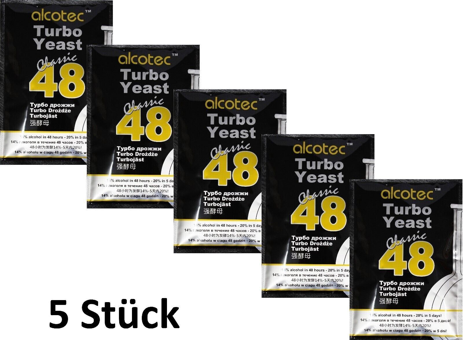 5x Alcotec Turbohefe Classic 48-20% in 5 giorni