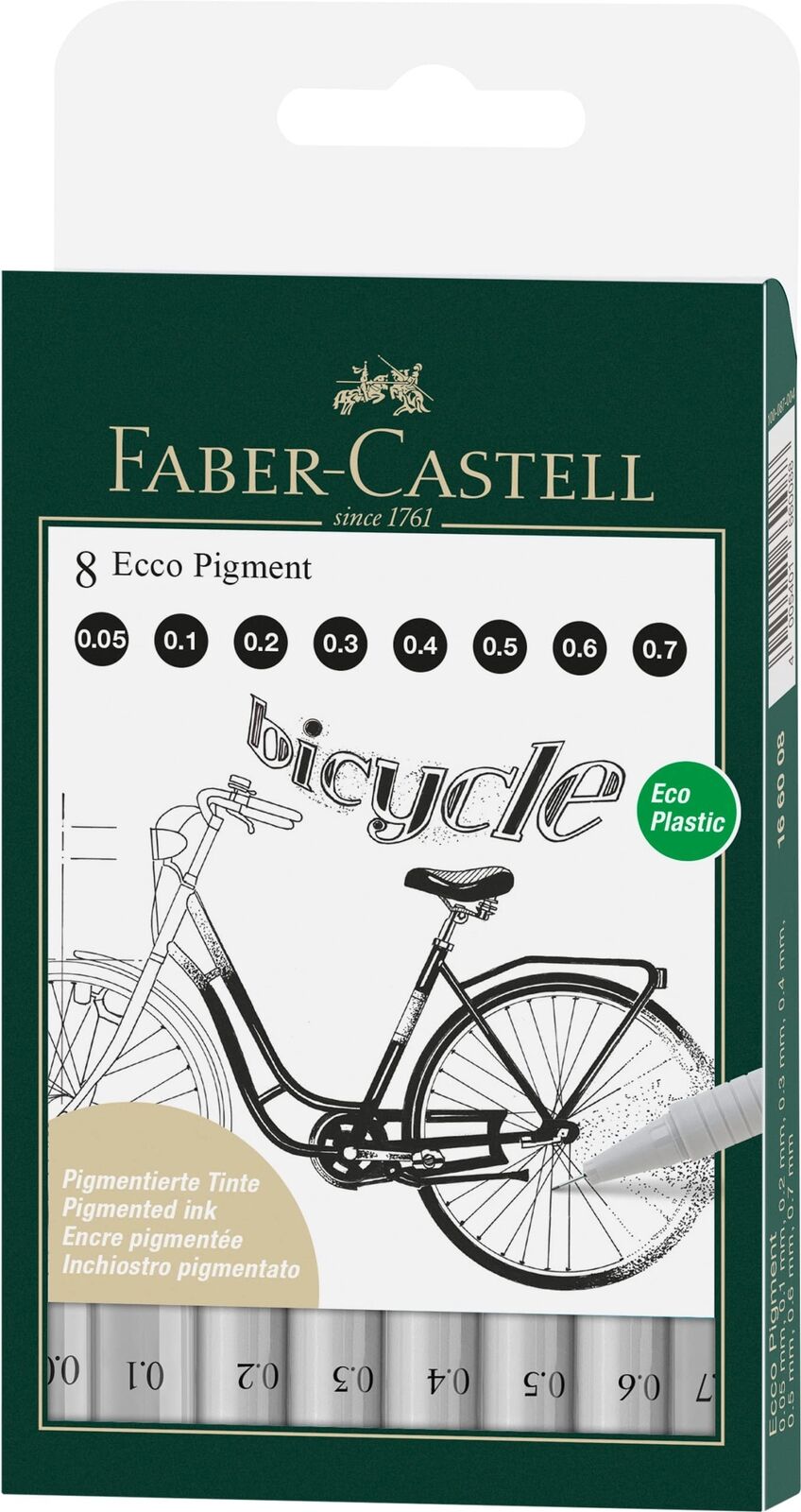 Faber Castell FC166008 Ecco Pigment Wallet (Pack of 8) 8 count (Pack of 1) Case