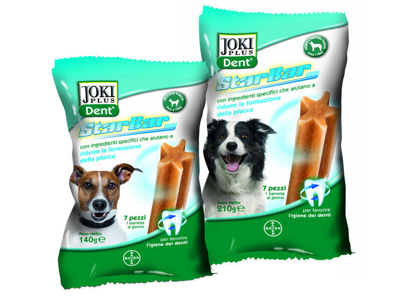BAYER BARRETTA JOKI DENT STARBAR PER CANI FINO A KG 12 GR 140 PULIZIA DENTI PZ 7