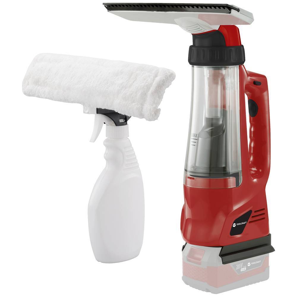 TOOLCRAFT CWC-L0120 / TAWB-200 Aspirapolvere per finestre Nero, Rosso