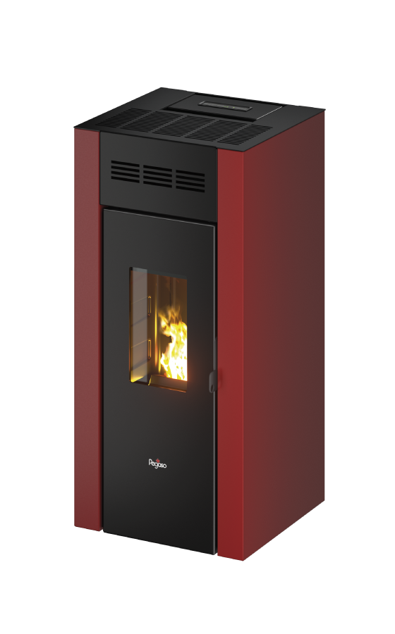 Pegaso Stufa Pellet Ventilata 8.5 kW 17 kg Volume 238 m3 Rosso 7022002 Elane 9