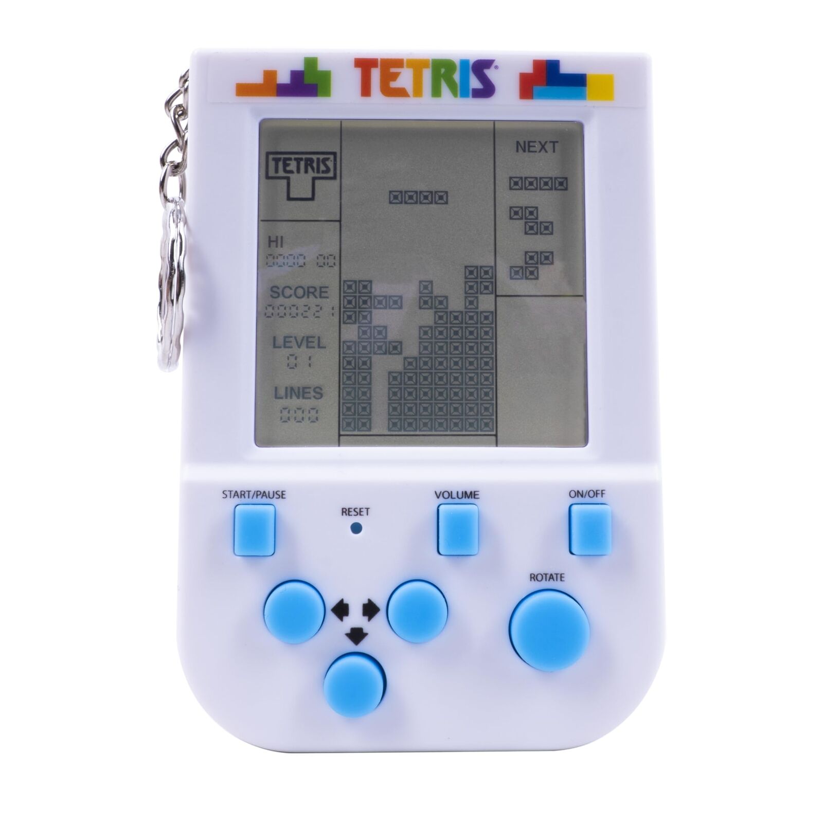Tetris Keyring Handheld Arcade Game - Retro Mini Portable Handheld Tetris Game f
