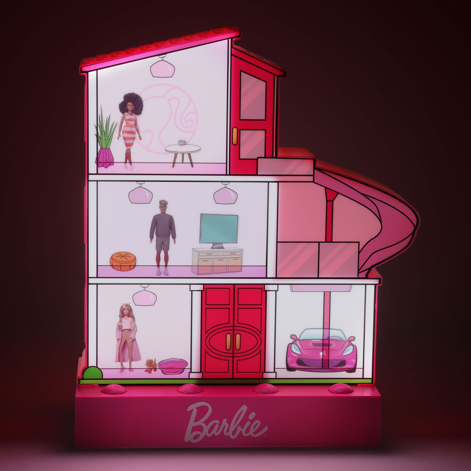 Lampada Barbie Dreamhouse con adesivi