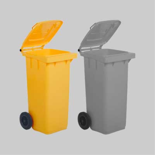 Bidone per la raccolta differenziata 120 lt - colore verde