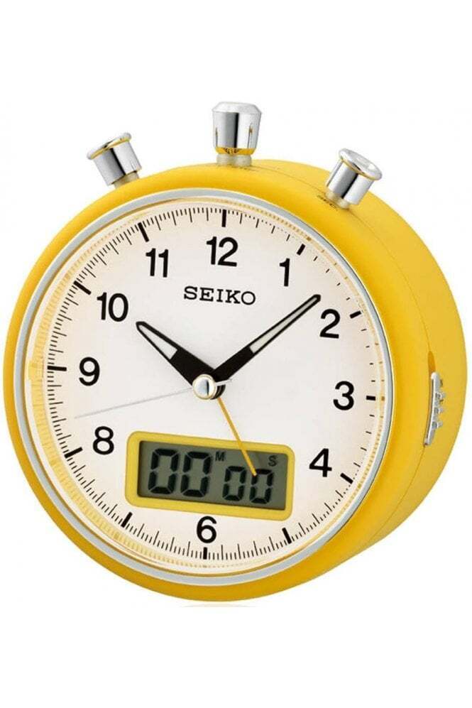 Seiko Desk Alarm LCD Clock QHE114E