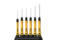 Wiha Feinschraubendr.Set PicoFinish ESD| 43708 7-teilig black; Gelb 277PK601