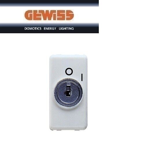 PULSANTE CHIAVE ILLUMINABILE GEWISS SYSTEM WHITE GW20530