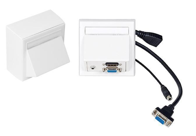 Wall box VGA, HDMI + 3,5mm aud