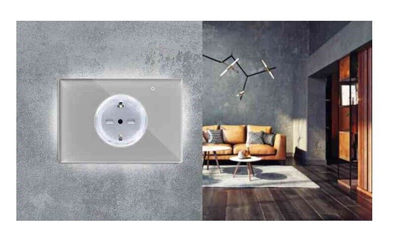Iotty PRESA INTELLIGENTE SMART OIT PLUS GRIGIO - IN VETRO (OSW2ITG) WIFI