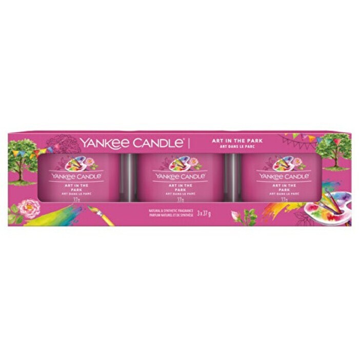 Yankee Candle Art in the Park Set di Candele Votive in Vetro Unisex 37.0g