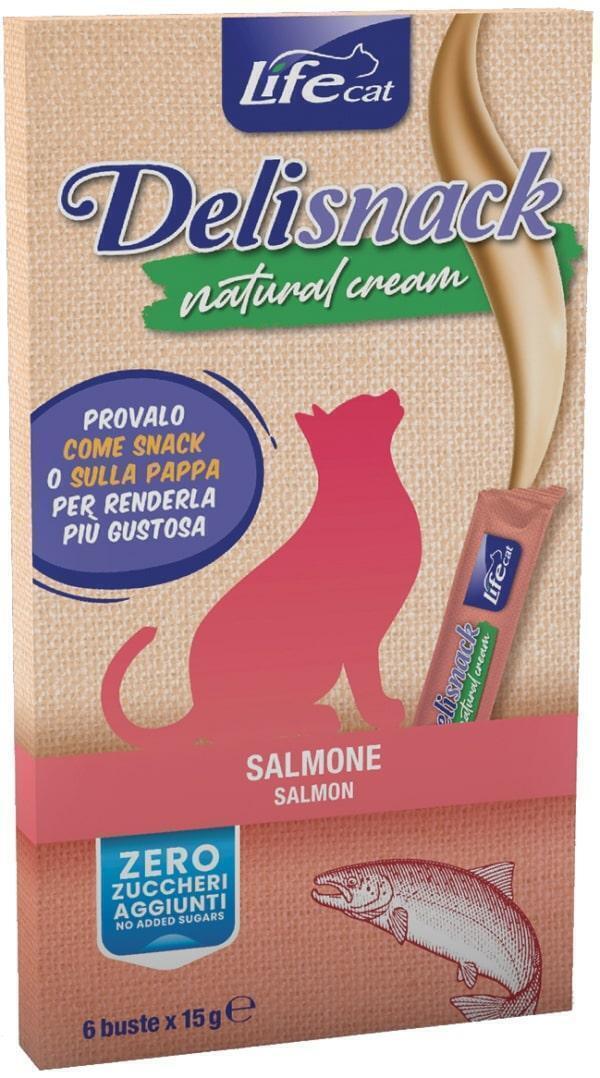 DELISNACK NATURAL CREAM SALMONE. 6X15GR