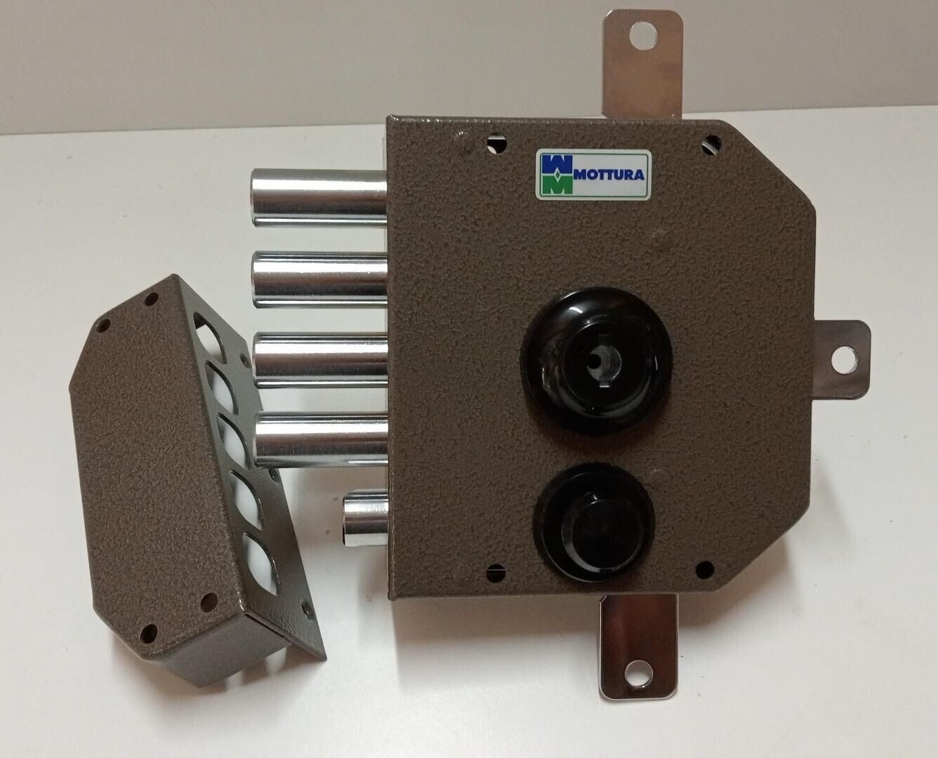 SERRATURA APPLICARE QUINTUPLICE SINISTRA POMPA 60 X Ø 34 MOTTURA 30650VS60J