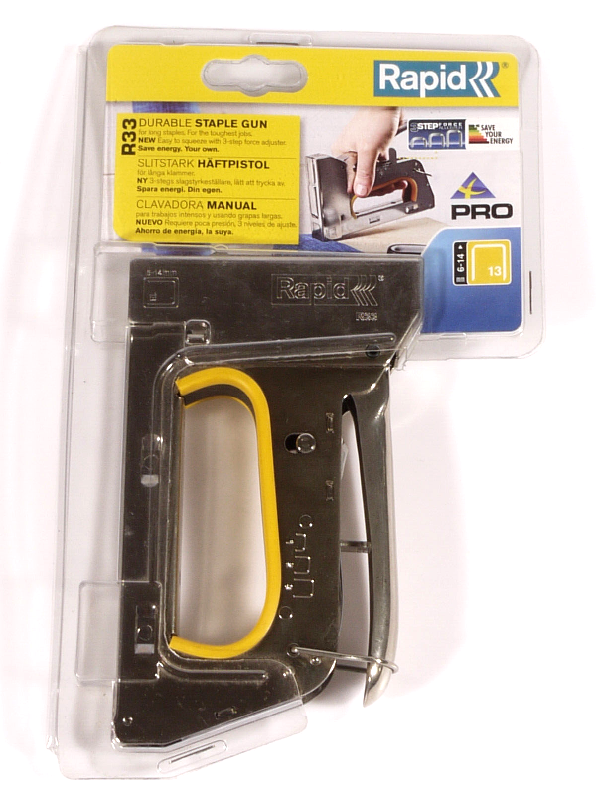 PRL) FISSATRICE GRAFFE LUNGHE RAPID R33 DURABLE STAPLE GUN AGRAFEUSE MANUELLE
