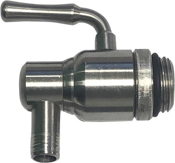 RUBINETTO ACCIAIO INOX 1/2 " PER FUSTO FUSTI CONTENITORE OLIO ANTIGOCCIA GHIERA