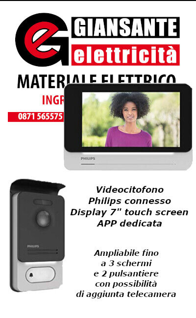VIDEOCITOFONO PHILIPS WelcomeEye Connect - DISPLAY 7" Touch screen 531002