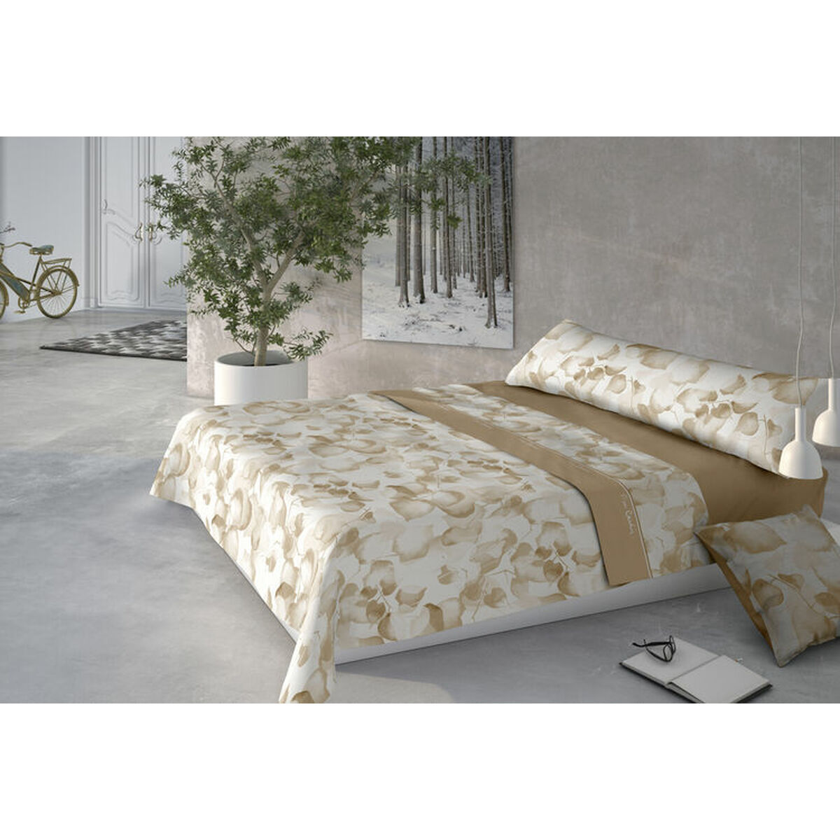 Pierre Cardin Set Di Lenzuola Pierre Cardin Coralina Mariola Beige Matrimoniale
