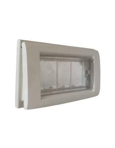 Gewiss placca ip55 4 posti bianco nuvola gw32466 playbus