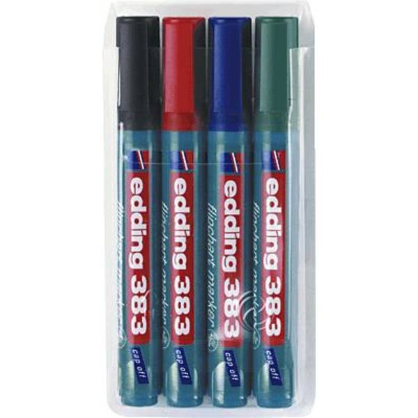 Edding 4-383-4 marcatore per lavagna a fogli mobili 383 set scalpello 1 5 mm