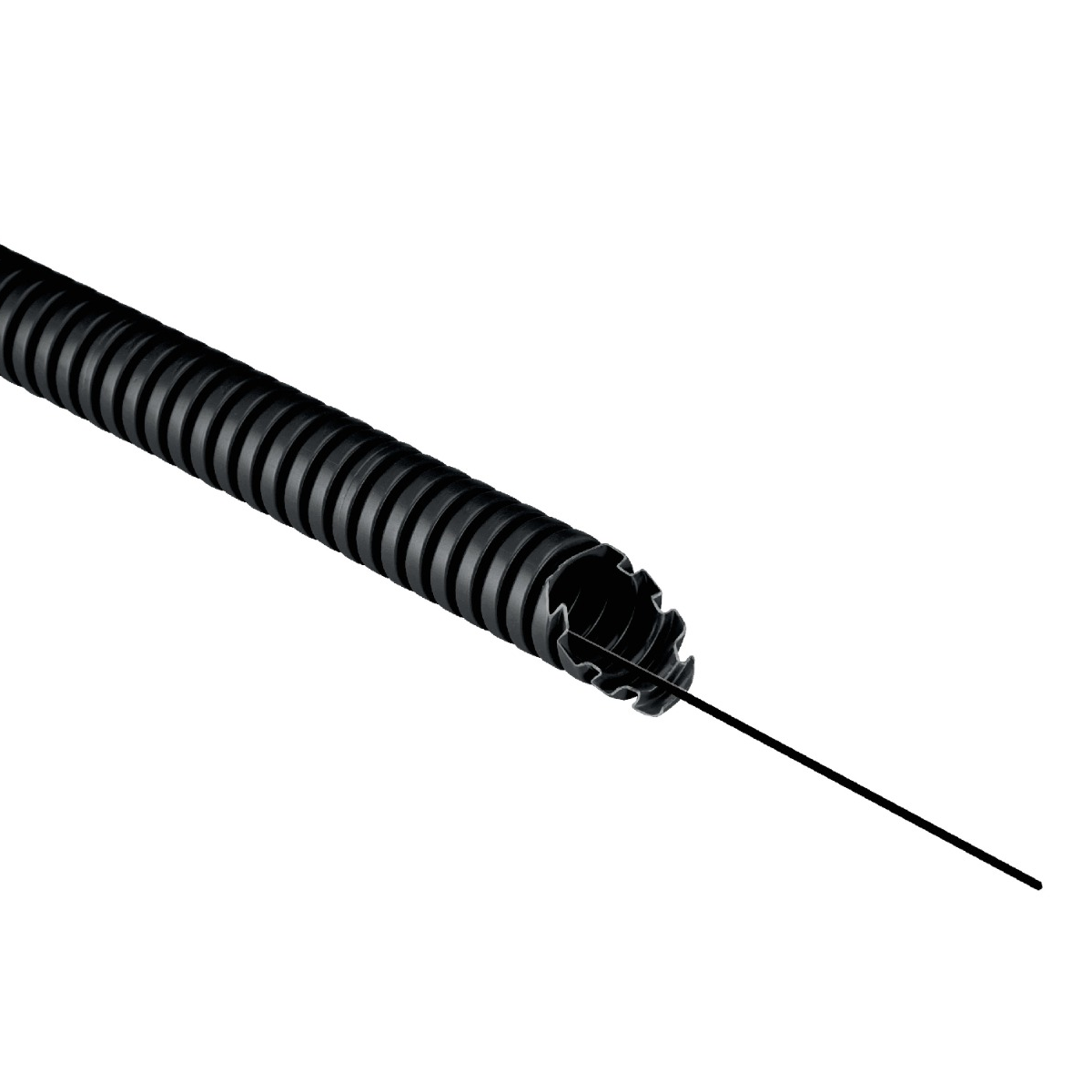 Tubo Corrugato con tirafilo impianto elettrico PVC 16mm nero matassa 50 metri