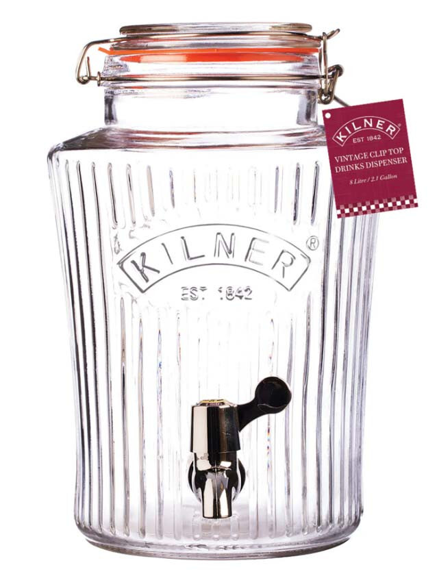 DISPENSER PER BIBITE IN VETRO 5 LT CON RUBINETTO