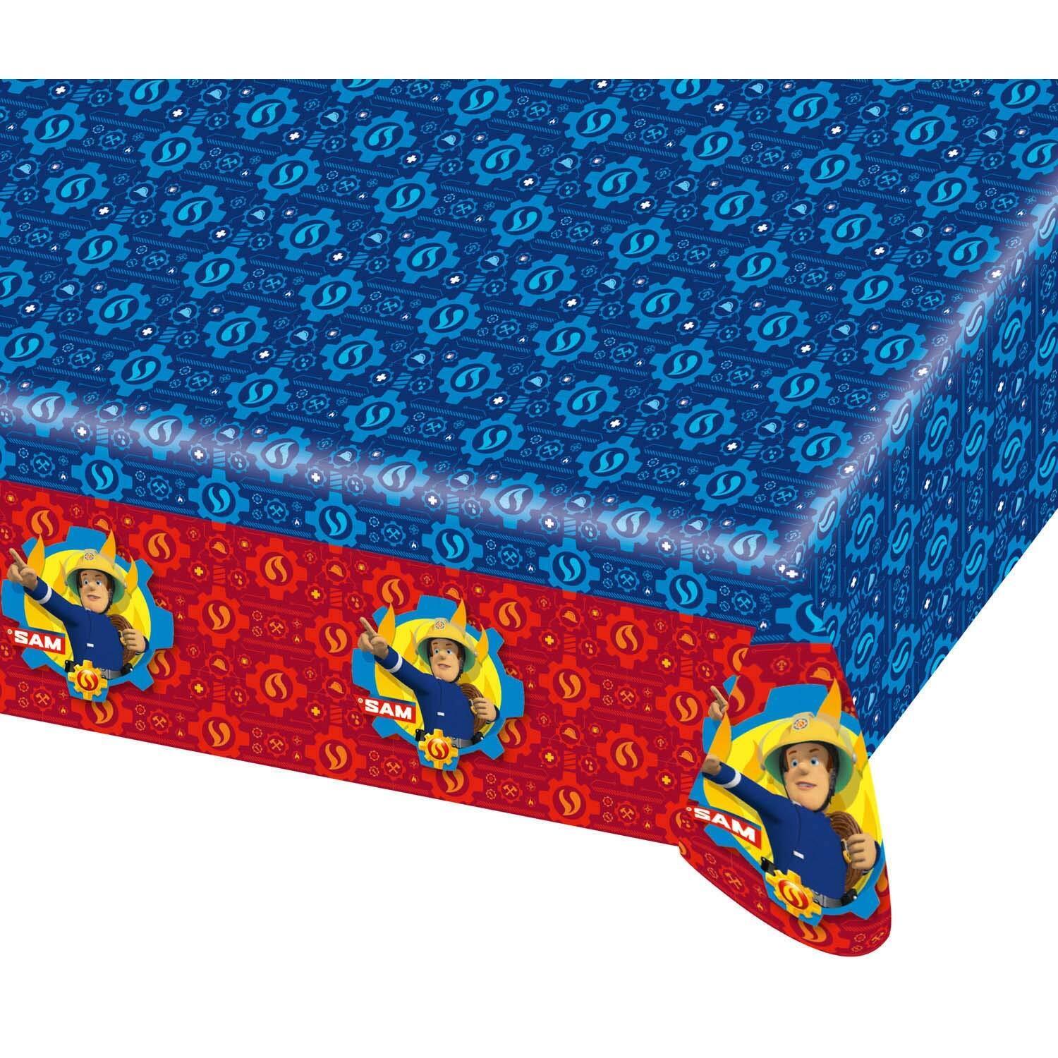 Amscan 9902178 - Fireman Sam Party Plastic Table Cover - 1.37 m x 2.6 m,Red