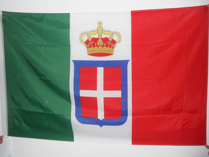 BANDIERA REGNO D'ITALIA CORONA 150x90cm - BANDIERA REALE ITALIANA 90 x 150 cm fo