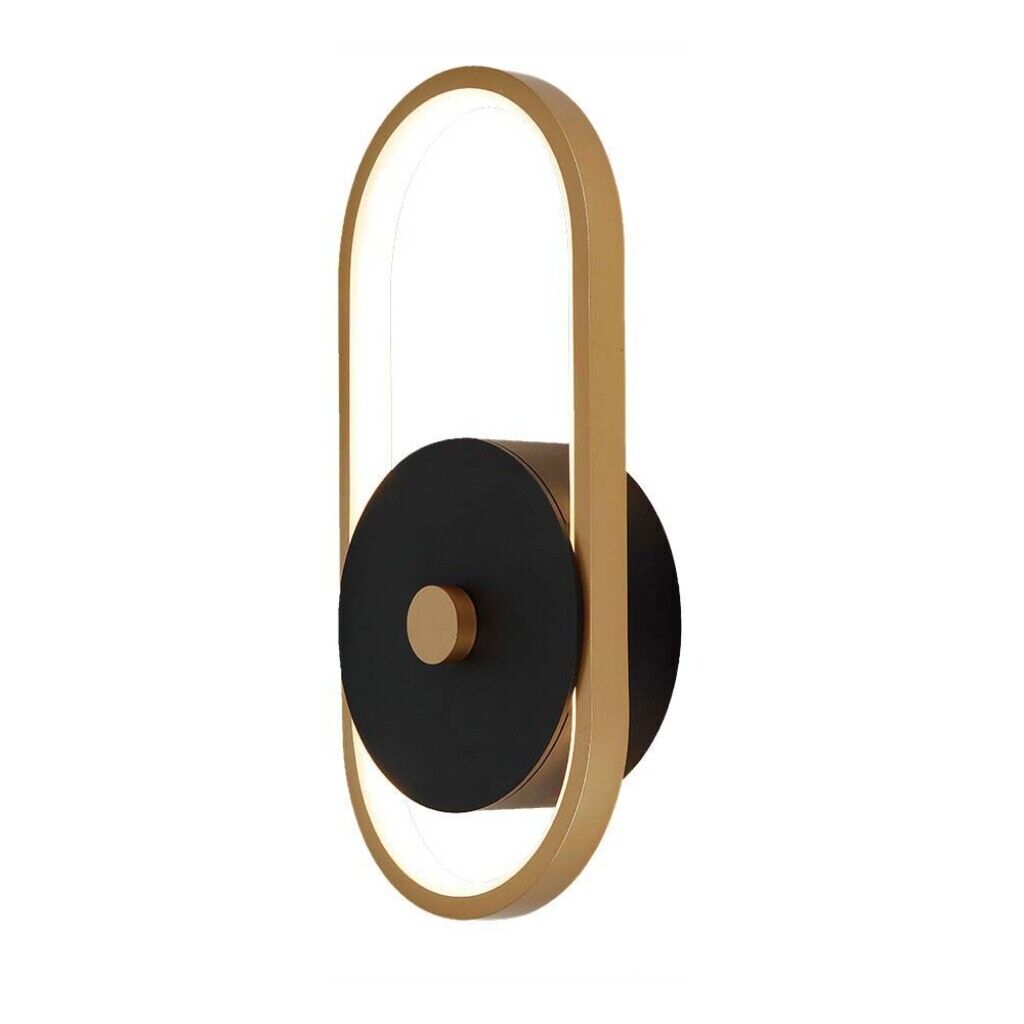 V-TAC VT-1191 Lampada da parete design moderno 15W colore nero ed ottone antico