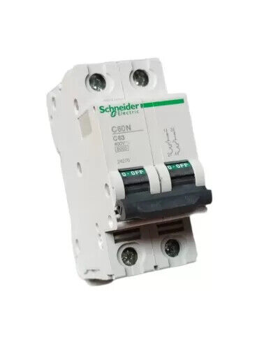 Schneider automatico magnetotermico c60n 6ka 2p 63a curva c 24276 interruttore