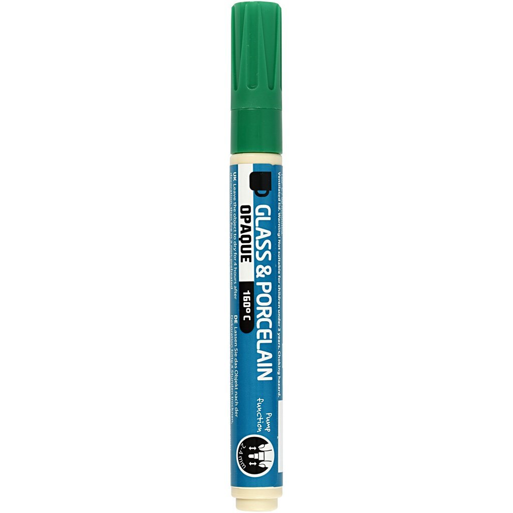 Creativ Company 1-Piece Glass and Porcelain Markers, Green