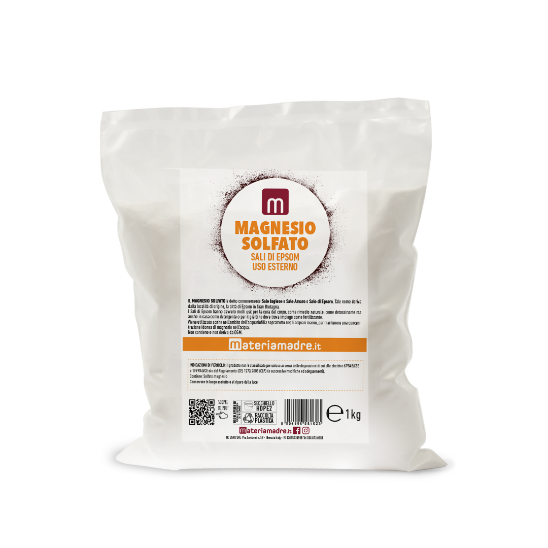 MAGNESIO SOLFATO 1 KG - Sali di Epsom Per bagno rilassante e salutare