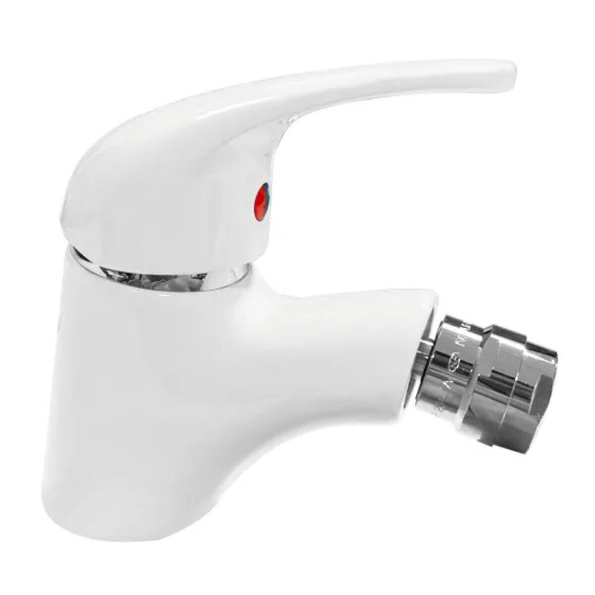 RUBINETTO MISCELATORE MONOCOMANDO PER BIDET SERIE NETTUNO BIANCO SCARICO 11/4"