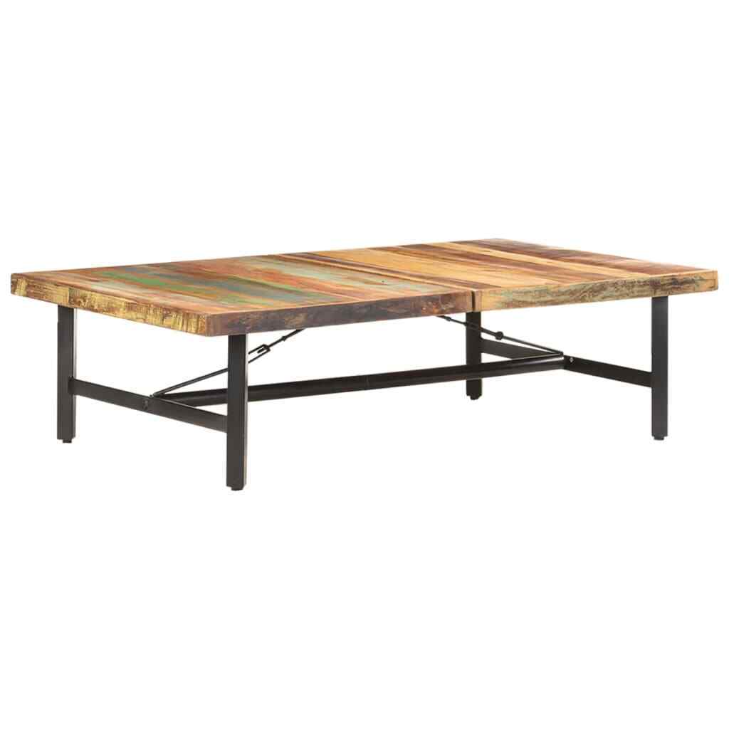Tavolino da Salotto 142x90x42 cm in Legno Massello di Recupero