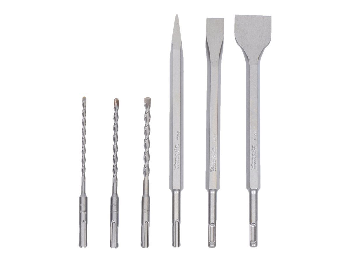Makita Drill bit and chisel set for concrete flat, point, spade 6 D-58920