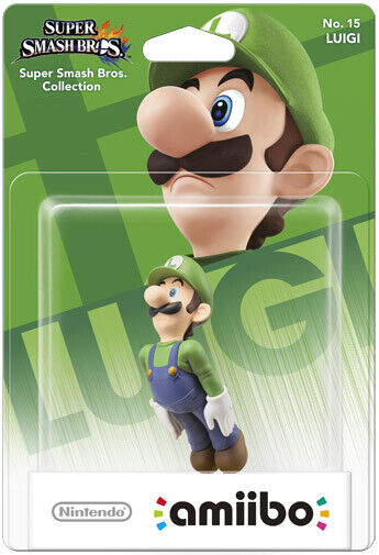 NINTENDO AMIIBO Luigi (Super Mario) Super Smash Bros. Series Figure Personaggio