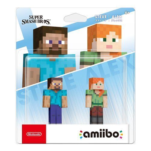 Nintendo AMIIBO Personaggi MINECRAFT Steve & Alex Double Pack