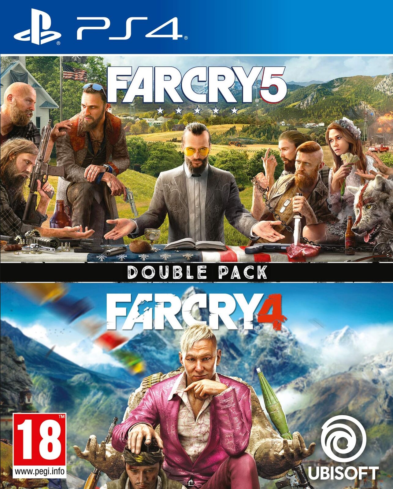 Far Cry 4 + Far Cry 5 bundel (PS4) PlayStation 4 Bundel Edi (Sony Playstation 4)