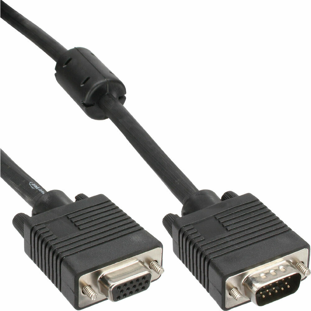 INL InLine® Cavo S-VGA 15poli HD maschio / femmina, 15m, ferrite, schermato, ne