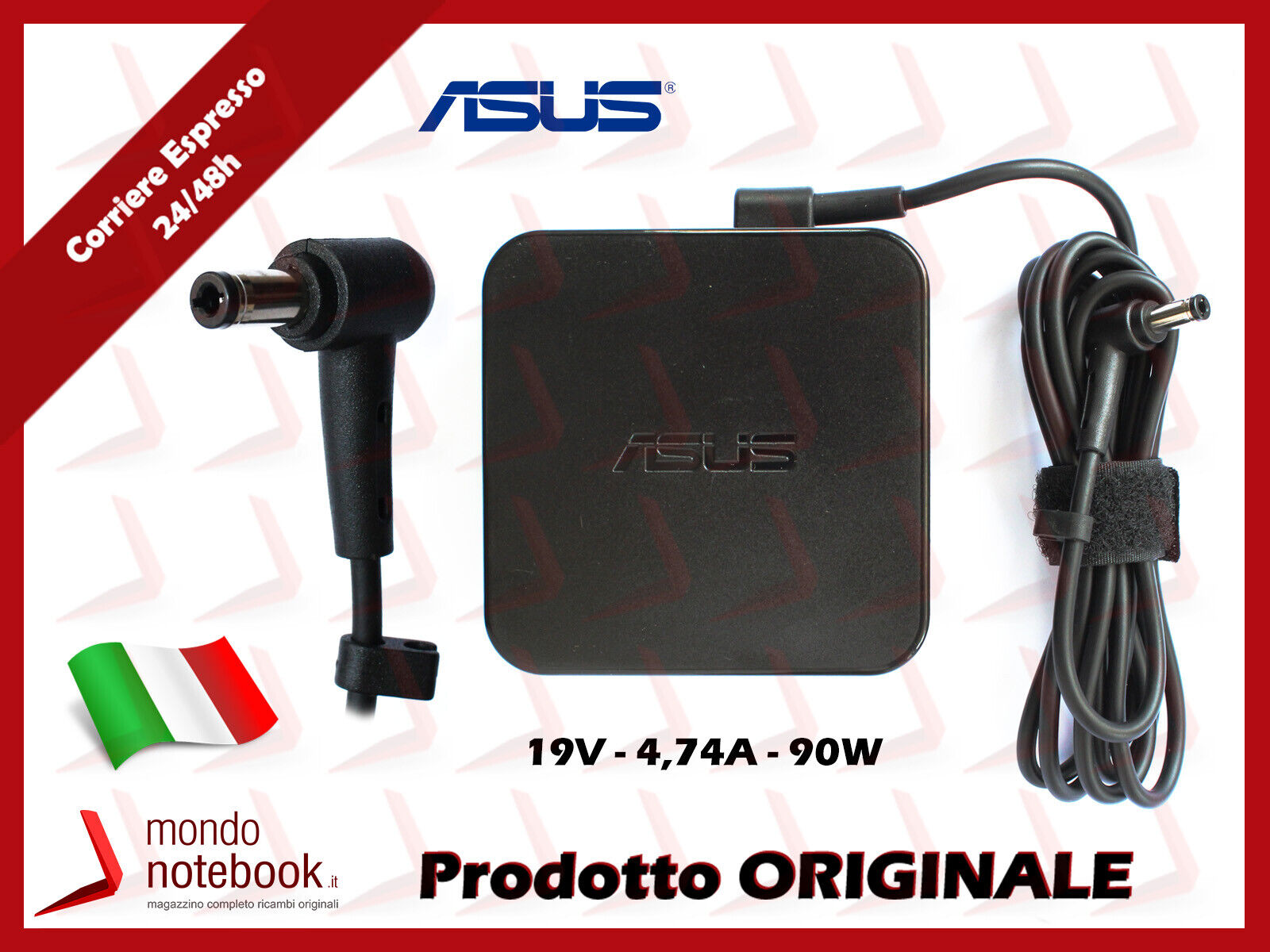 Alimentatore Originale ASUS 90W 19V 4,74A (5.5x2.5)mm per P53SJ PG278Q Q550LF U3