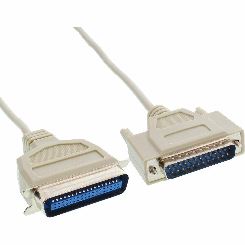 INL InLine® Cavo stampante parallela, Sub-D 25pin maschio a centronics 36pin ma