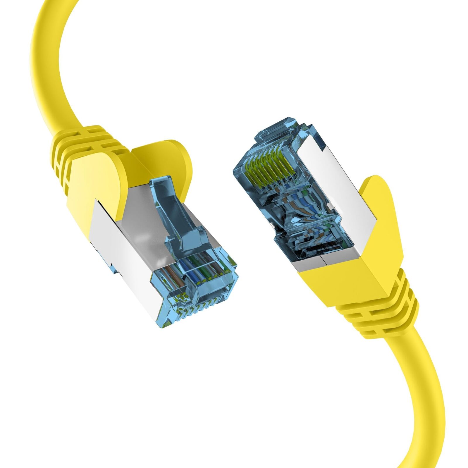 EFB-Elektronik RJ45 Patch Cable with CAT7 Raw Cable Yellow 0.15 m yellow 0,15 m