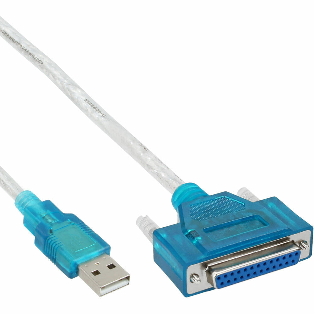 INL InLine® Adattatore USB A / Parallela IEEE1284 Sub-D 25pin, 1,8m, per stampa
