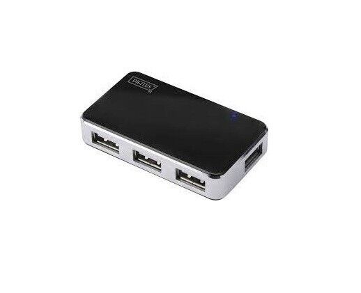 HUB 4 PORTE USB 2.0 CON ALIMENTATORE ESTERNO DIGITUS (A/N DA-70220) nuovo