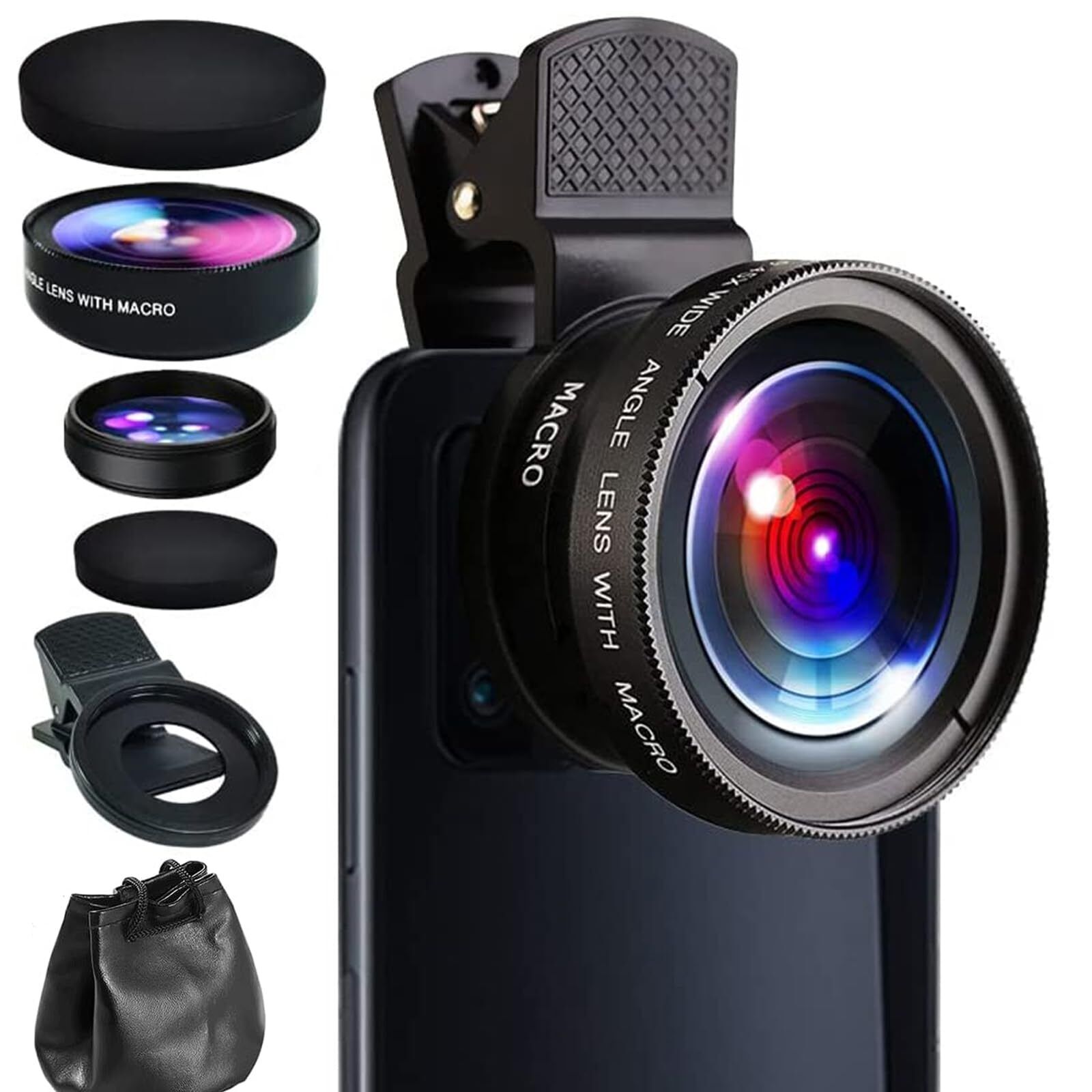 2 in 1 Obiettivo per Fotocamera Cellulare, Universal Phone Cameras Kit (Y7m)
