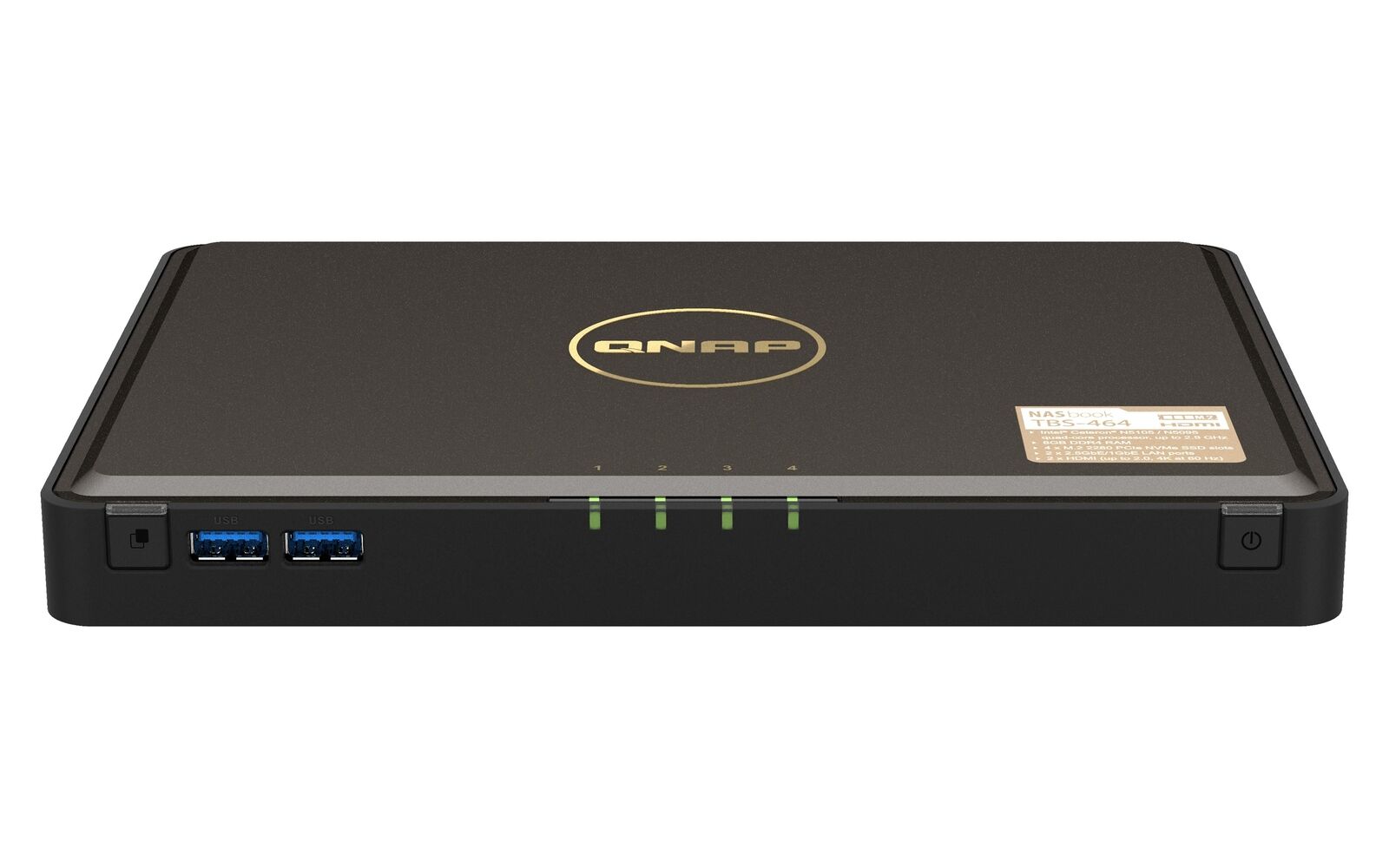 Qnap TBS-464 Nas 4-Bay M.2 Pcie Ssd Nasbook Intel Tbs-464-8g