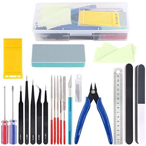 Rustark 21Pcs Modeler Basic Tools Craft Set Hobby Building Tools Kit for (Y4V)
