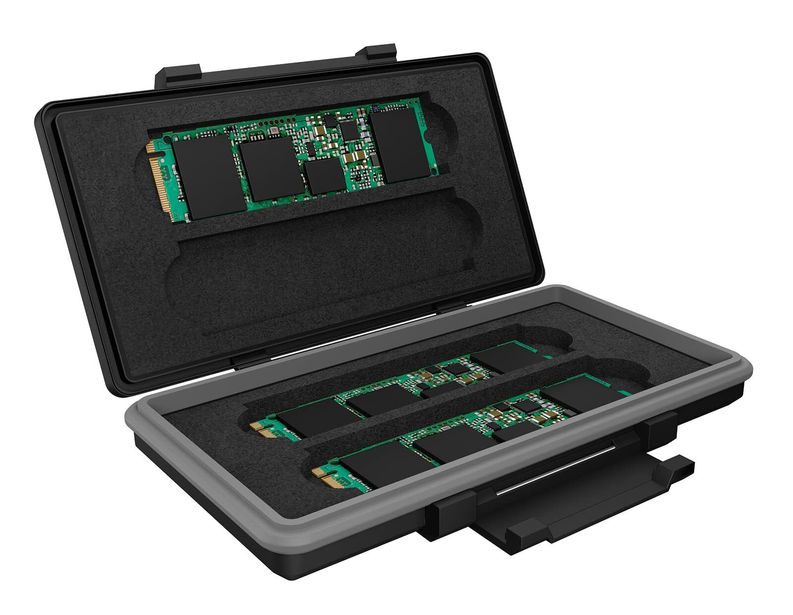 ICY BOX M.2 SSD Protection Box for 4x M.2 SSD up to 2280, Protection and Storage